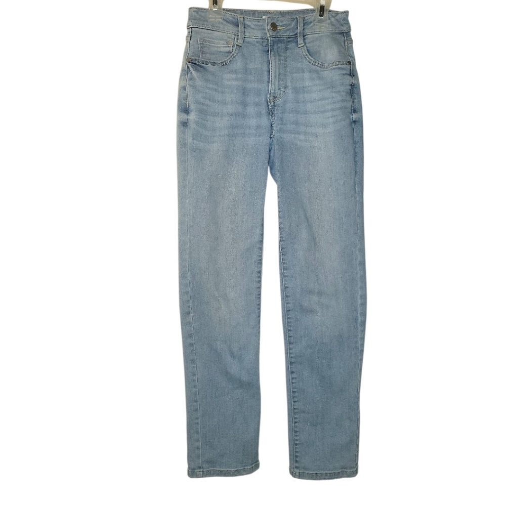NINE WEST Curvy Slim Straight Leg Jeans, Blue, 0 EUC